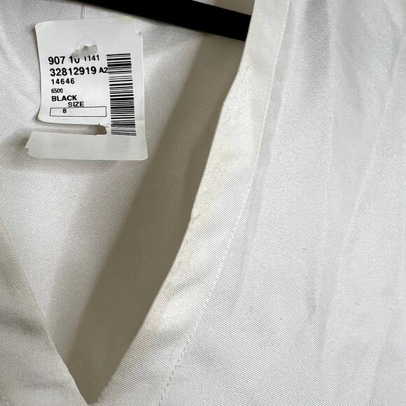 Ralph Lauren BLACK LABEL NEW Blouse Top Women 8 White Silk Quiet Luxury Designer - Picture 8 of 14